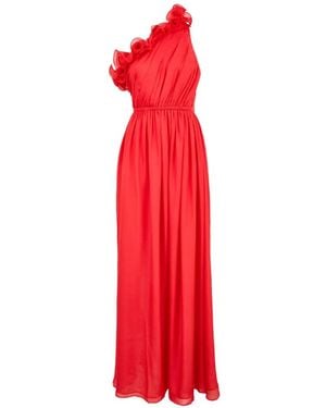 LEO LIN Jenni One-Shoulder Maxi Dress - Red