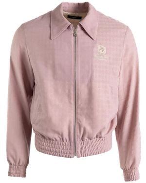 Amiri Logo-Appliqué Bomber Jacket - Pink