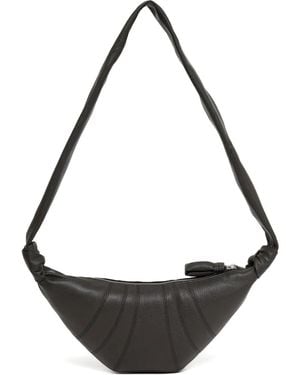 Lemaire Croissant Leather Shoulder Bag - Black