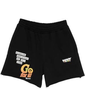 Barrow Logo-Print Shorts - Black