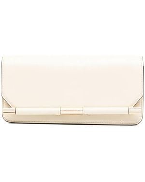 Victoria Beckham 202 Clutch Aus Leder - Natur