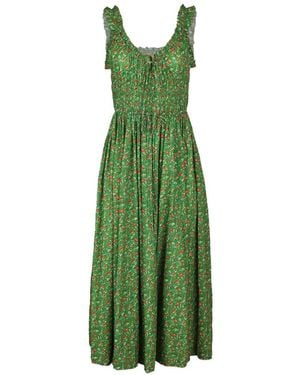 Doen Emmaretta Floral-Print Midi Dress - Green