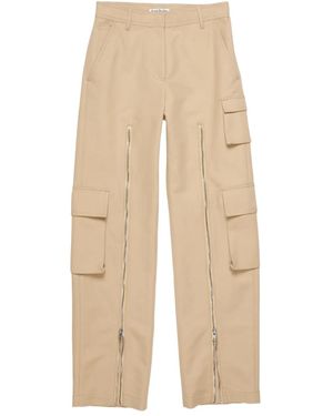 Acne Studios Zip-Detail Cargo Trousers - Natural
