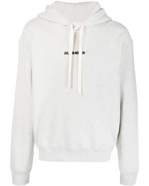 Jil Sander ロゴ パーカー - ホワイト