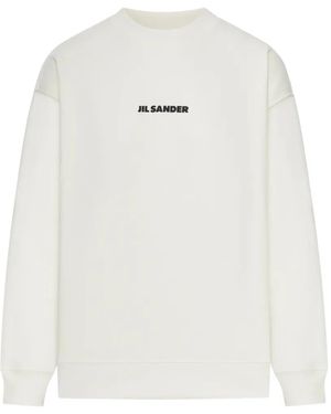 Jil Sander Sudadera Con Logo Estampado - Blanco