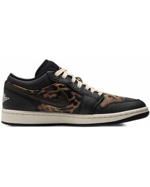 Nike Air 1 Low Se Leopard-Print Trainers - Black