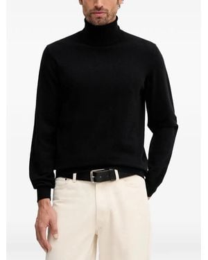 Geox Logo-Palque Roll-Neck Sweater - Black
