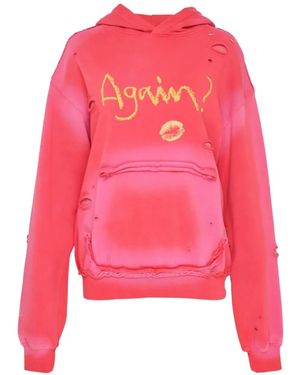 ANDERSSON BELL Sudadera Con Capucha Y Efecto Envejecido - Rosa