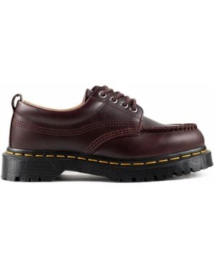 Dr. Martens Lace-Up Leather Loafers - Brown