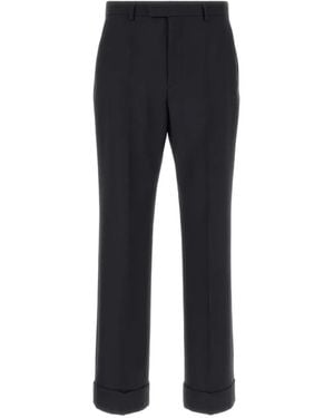 Valentino Garavani Turn-Up Hem Tailored Trousers - Blauw