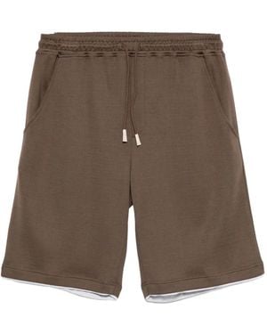 Eleventy Drawstring Pocket Shorts - Brown