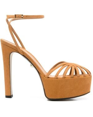 ALEVI Eva Platform Strap Sandals - Metallic