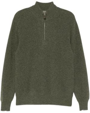 N.Peal Cashmere Ribbed Sweater - Green
