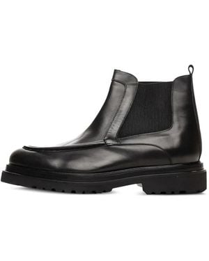 Poche Paris Panelled Ankle Boots - Black