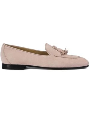 Doucal's Tassels Suede Loafers - Pink