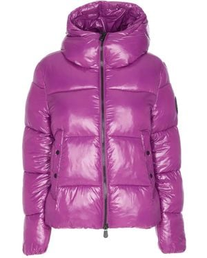 Save The Duck Padded Hooded Jacket - Purple