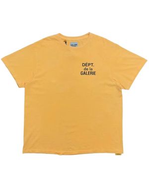 GALLERY DEPT. Logo-Print Short-Sleeves T-Shirt - Yellow