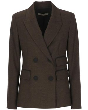 D.exterior Blazer Con Motivo Pied De Poule - Negro