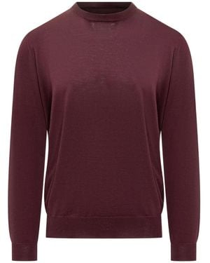 FILIPPO DE LAURENTIIS Crew-Neck Long-Sleeve Jumper - Red