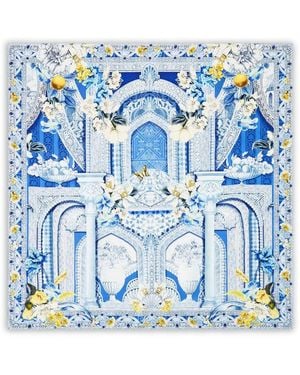 CAMILLA De Nada Granada Crystal-Embellishments Scarf - Blue