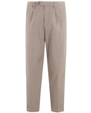 Re-hash Pleated Buttoned Trousers - Grey