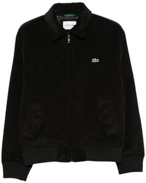 Lacoste Corduroy Logo-Patch Jacket - Black