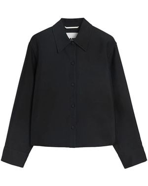 Jil Sander Button-Up Shirt Jacket - Black