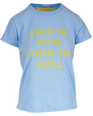 Mother The Boxy Goodie Goodie Printed T-Shirt - Blue