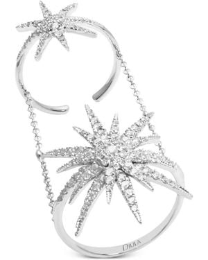 Djula Anello Soleil Con Diamanti - Bianco
