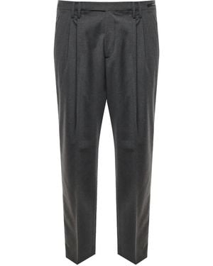 Michael Coal Pleated Pants - Grey