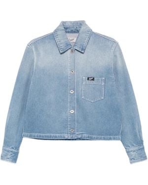 Pence Betty Faded-Effect Denim Jacket - Blue