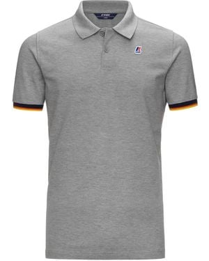 K-Way Sleeve-Detail Polo Shirt - Grey