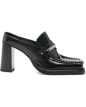Martine Rose Square-Toe Chain Mules - Black