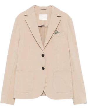 Circolo 1901 Single-Breasted Notched-Lapels Jacket - Natural