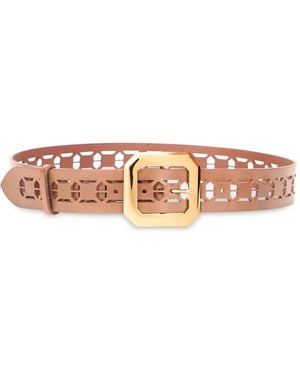 Alberta Ferretti Cut-Out Leather Belt - Pink