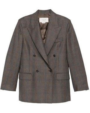 Jacob Cohen Double-Breasted Check-Pattern Blazer - Grey