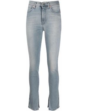 3x1 Slit-Hem Skinny Jeans - Blue