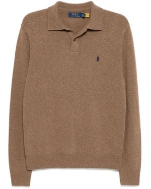 Polo Ralph Lauren Pullover mit Polokragen - Braun