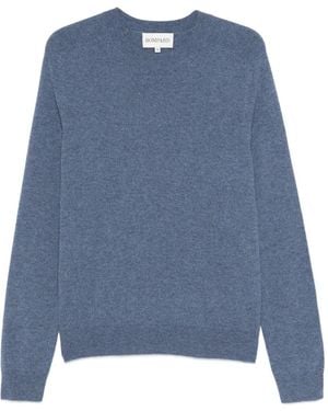 Bompard Round-Neck Long-Sleeve Jumper - Blue