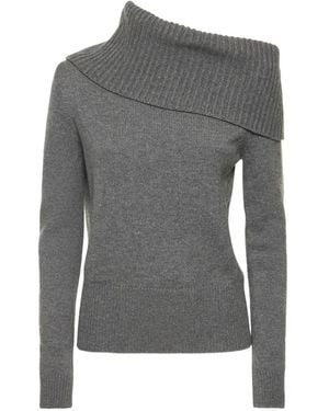 Michael Kors Asymmetrischer One-Shoulder-Kaschmirpullover - Grau