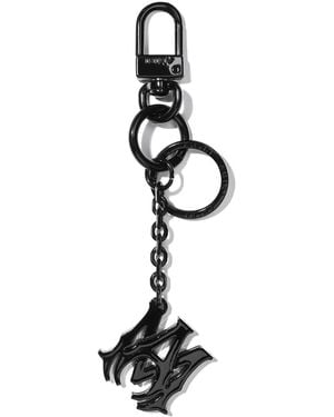 Amiri Logo Plaque Keychain - Black