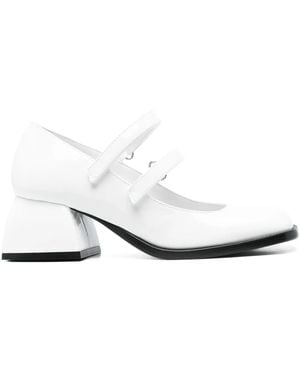 NODALETO Zapatos Bacara estilo Mary Jane - Blanco