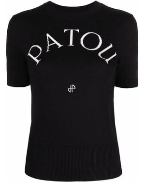 Patou Top Con Logo - Nero