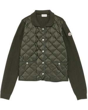 Moncler Diamond-Quilted Puffer Jacket - Green