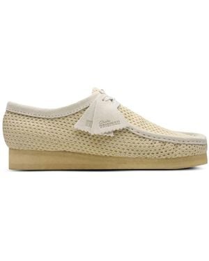 Clarks Wallabee "Off Mesh" Desert Boots - Bianco