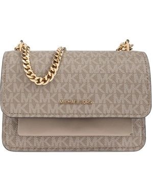 MICHAEL Michael Kors Claire Monogram Chain Shoulder Bag - Grey