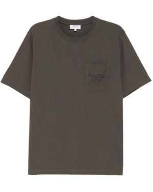 Maison Kitsuné Poetic Script T-Shirt - Grey