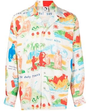 Endless Joy Camisa Con Estampado Gráfico - Gris
