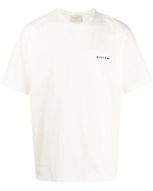 Buscemi Logo-Print Cotton T-Shirt - White