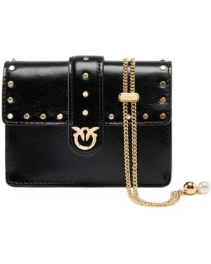 Pinko Mini Love Birds Tasche Mit Nieten - Schwarz